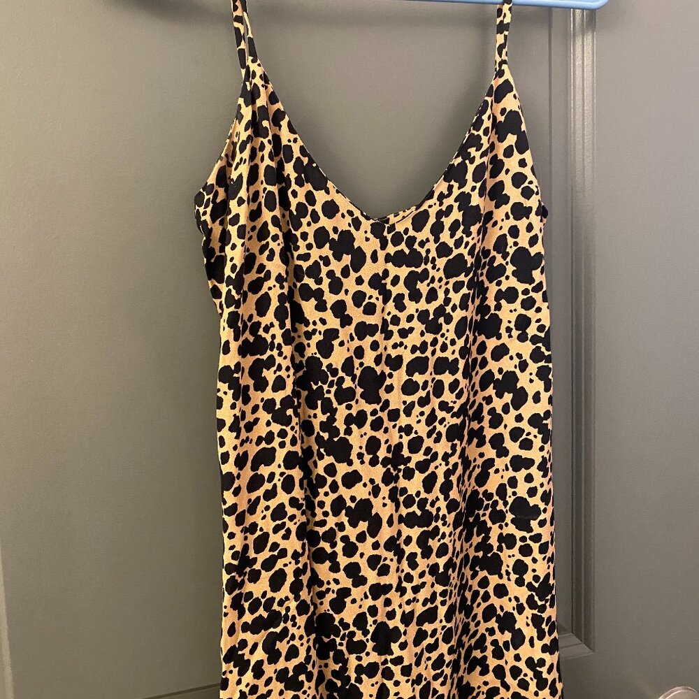Reformation Cheetah Print Crimini Midi Dress